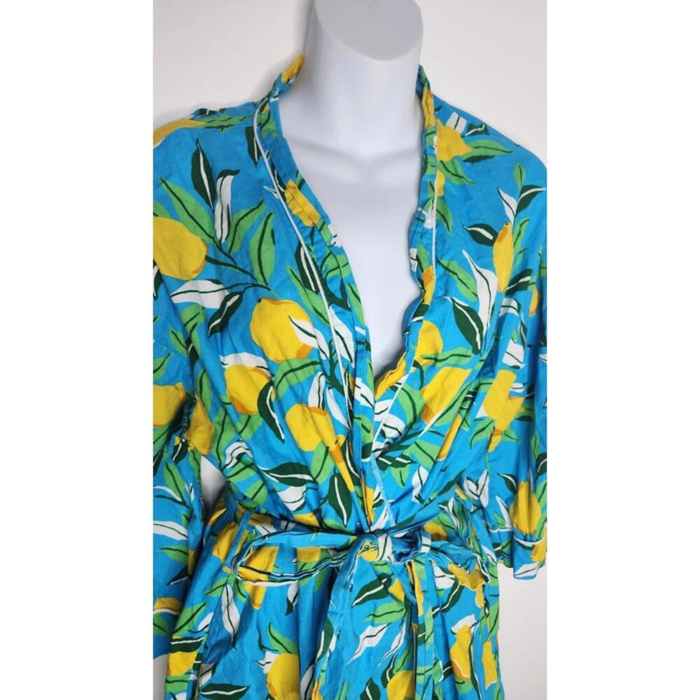 Printfresh Robe Small Medium Blue Lemon Print Bel… - image 2